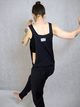 Load image into Gallery viewer, blue dungarees dancing motion ballett yoga wear yoga pants