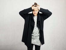 Load image into Gallery viewer, Wrap shawl cardigan black
