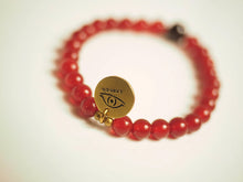 Load image into Gallery viewer, Handmade Gemstone Bracelet, Mala, handmade, Gemstone, Guru bead, brass details