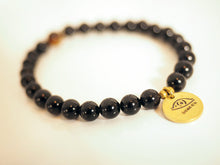 Load image into Gallery viewer, Bracelet, Mala, handmade, Gemstone, Guru bead, brass details